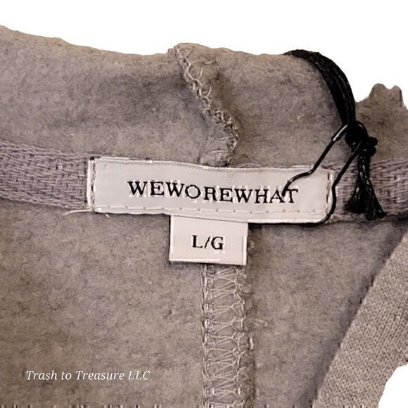 We Wore What Jumpsuit Coveralls Leisuresuit Jogger Hoodie Grey L - Picture 10 of 12